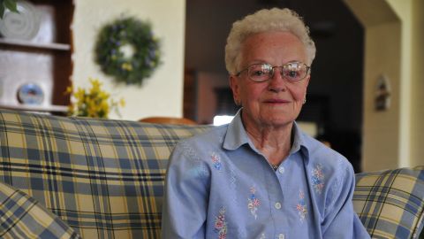 94 year old Nancy Davis's home was destroyed for the second time in 14 years by a tornado that ripped through Moore Oklahoma. Davis rode Mondays EF5 tornado out in her storm shelter with several neighbors and is now staying with a friend until she can rebuild her home.
