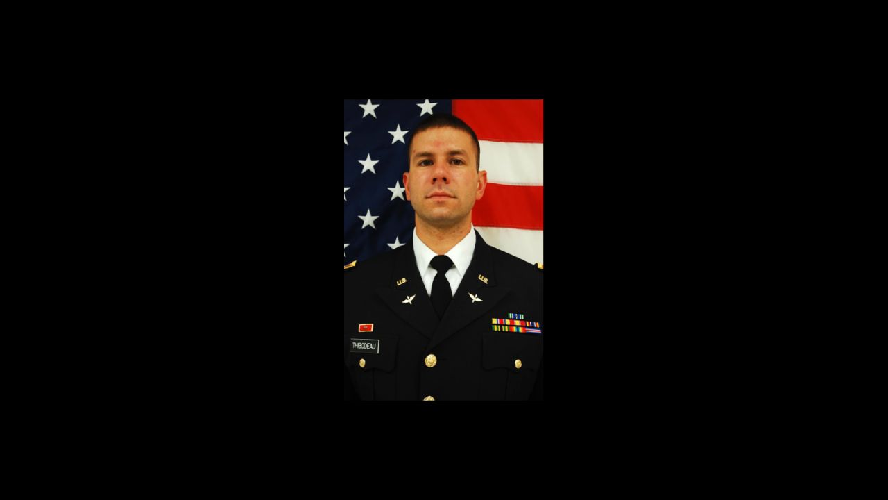 A highway sign on State Route 322 in Chesterland, Ohio, memorializes Army Chief Warrant Officer 2 Christopher R. Thibodeau, 28, who died in a helicopter crash in Afghanistan in 2011.