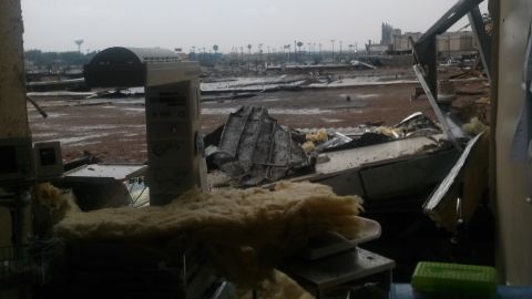 This is what was left of the OR where Shayla Taylor was giving birth on Monday when the tornado hit.