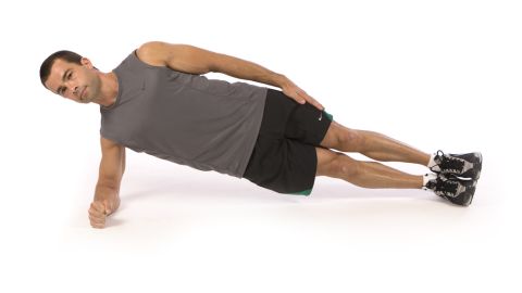 Side plank: Works core