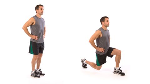 Lunge: Works lower body