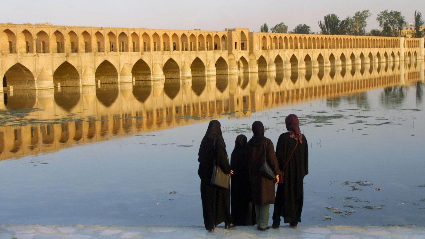 Si-o-Se Pol Bridge, translated to "33 Arches Bridge," Isfahan, Iran.