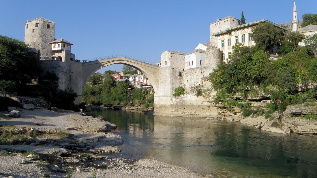 Stari Most, or Old Bridge, Mostar, Bosnia.