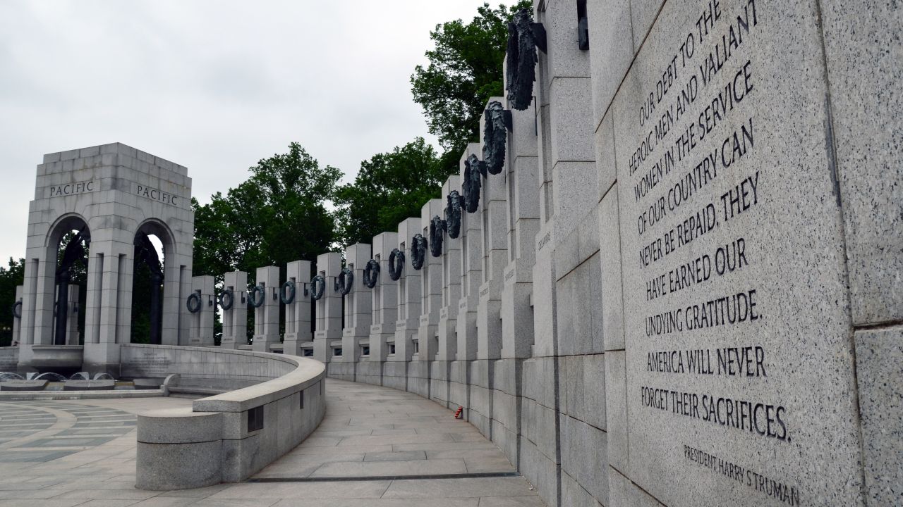 The National World War II Memorial opened in 2004 and honors the 16 million Americans who served in that war.