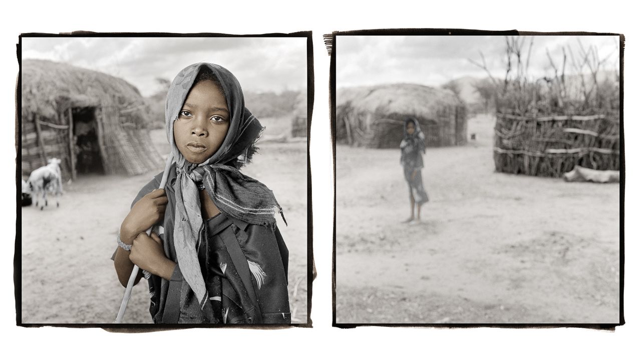 <strong>Dhaki, 11 (Yabelo, Ethiopia)</strong><br />Dhaki's family is part of the Boran tribe, raising cattle and camels in southern Ethiopia. Because of their nomadic lifestyle and heavy workload, Boran children seldom attend school. But recently, a school opened in Dhaki's territory with flexible hours to accommodate the Boran lifestyle. Five months ago, Dhaki became the first person in her family to attend school. It takes her more than an hour to walk there.