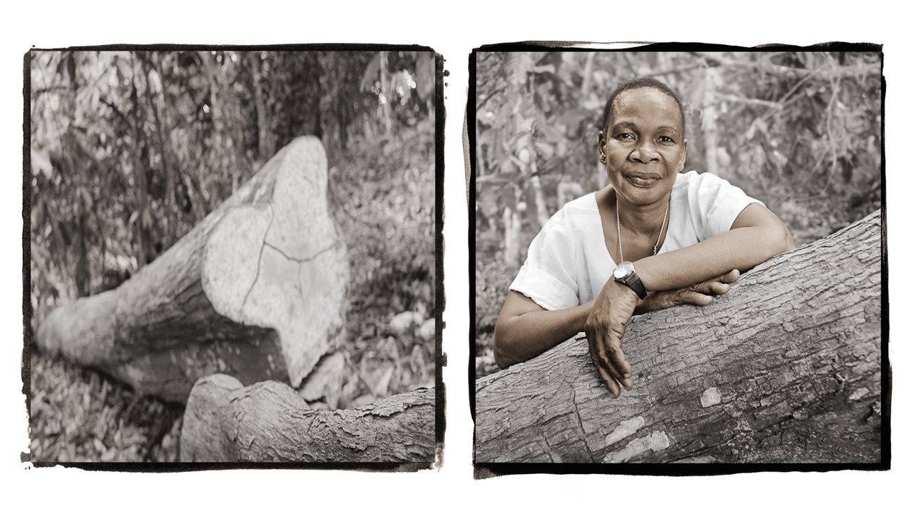 <strong>Nana Gyetuah, 56 (Dekoto Junction, Ghana)</strong><br />Nana Gyetuah, also known as Madame Koko, is the first female chief of her village. As chief, she has fought for the rights of the villagers whose cocoa trees were being destroyed by the timber industry. When loggers destroyed and refused to repair a bridge, she mobilized her fellow villagers to create a roadblock. Eventually, Madame Koko was able to successfully stop all logging in her territory. Her strength as chief makes her a strong role model for the young women in her village, Borges said.