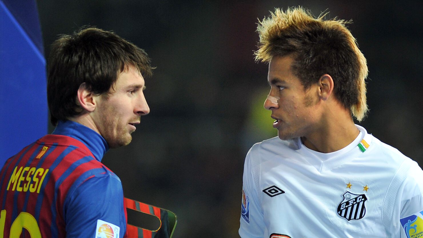 Lionel Messi, left, and Neymar will be teammates next season at Barcelona. 