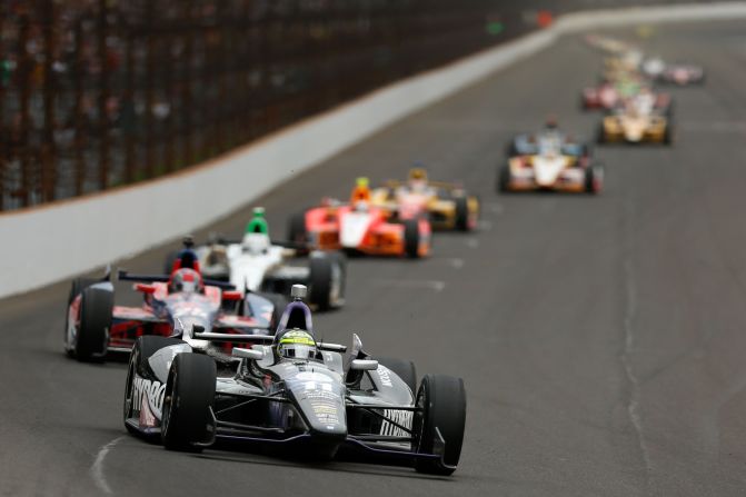 No. 11 Kanaan leads the pack during the race.