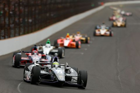 No. 11 Kanaan leads the pack during the race.  