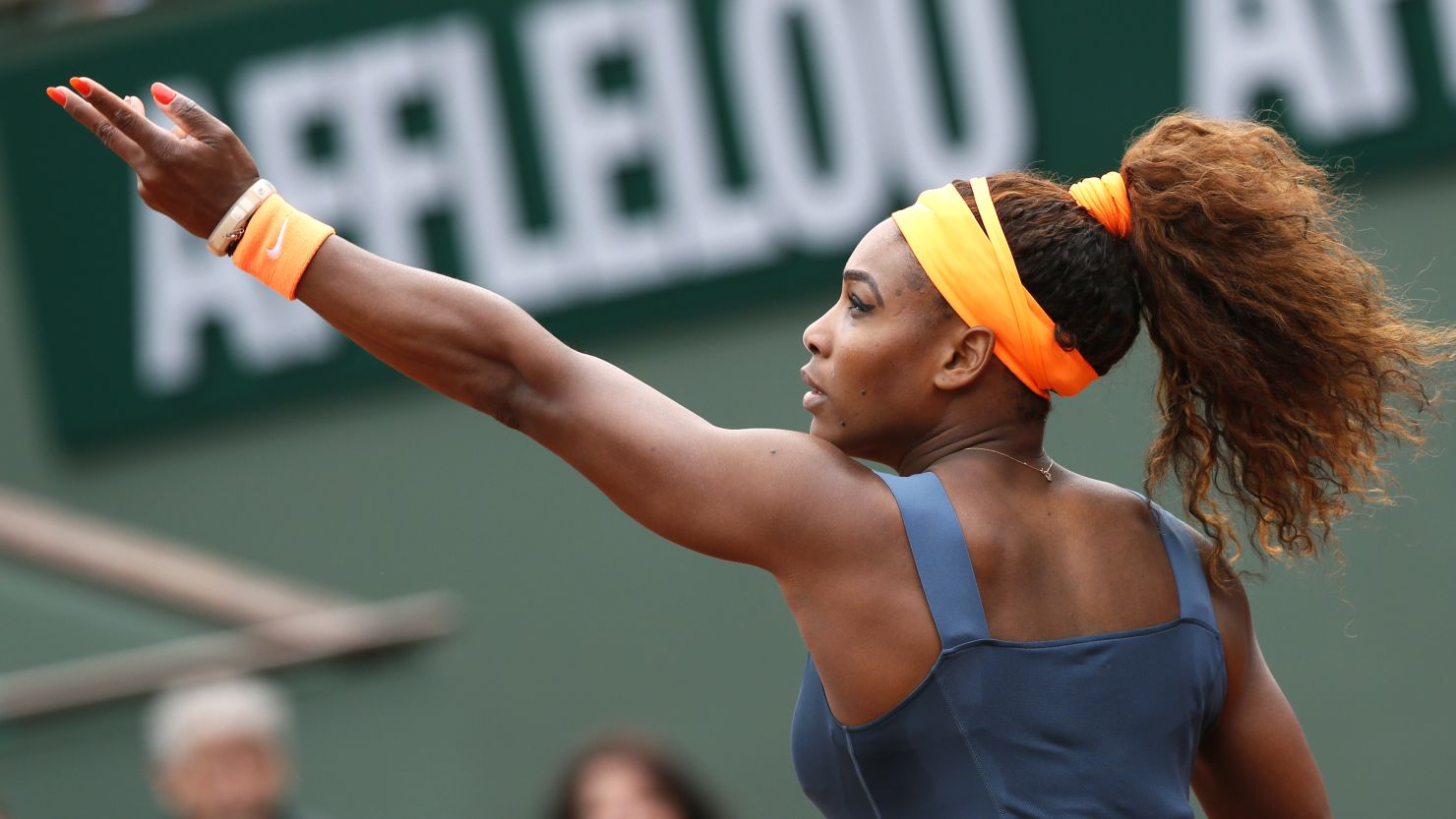 Serena Williams enjoyed the first round of this year's French Open more than last year. 