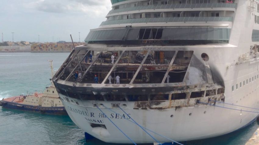 A Royal Caribbean International ship was diverted to a Bahamas port on May 27, 2013 after an early morning fire prompted the crew to send hundreds of guests to the decks with life jackets under the night sky.
Credit: Taylor Road