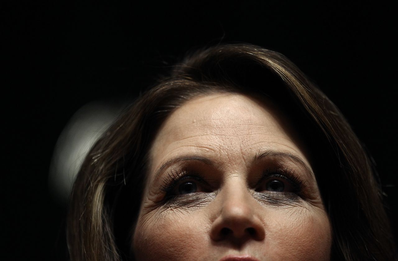 Bachmann addresses a town hall-style meeting in Des Moines, Iowa, in December 2011. By then, her presidential campaign had begun to lose steam to other conservative candidates. 