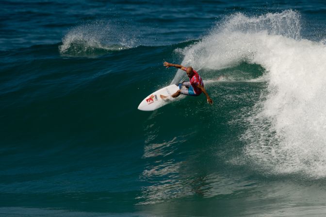 Slater surfs during the first day of ASP world tour Billabong Rio Pro 2013 at Barra de Tijuca beach in Rio de Janeiro, Brazil, on May 09, 2013.