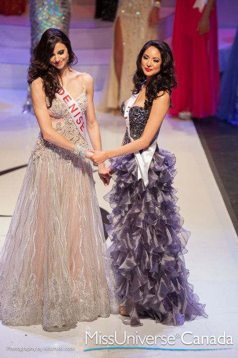Denise Garrido, left, was crowned Miss Universe Canada in May 2013, but the committee gave the title to Riza Santos 24 hours later, saying it had made a mistake.
