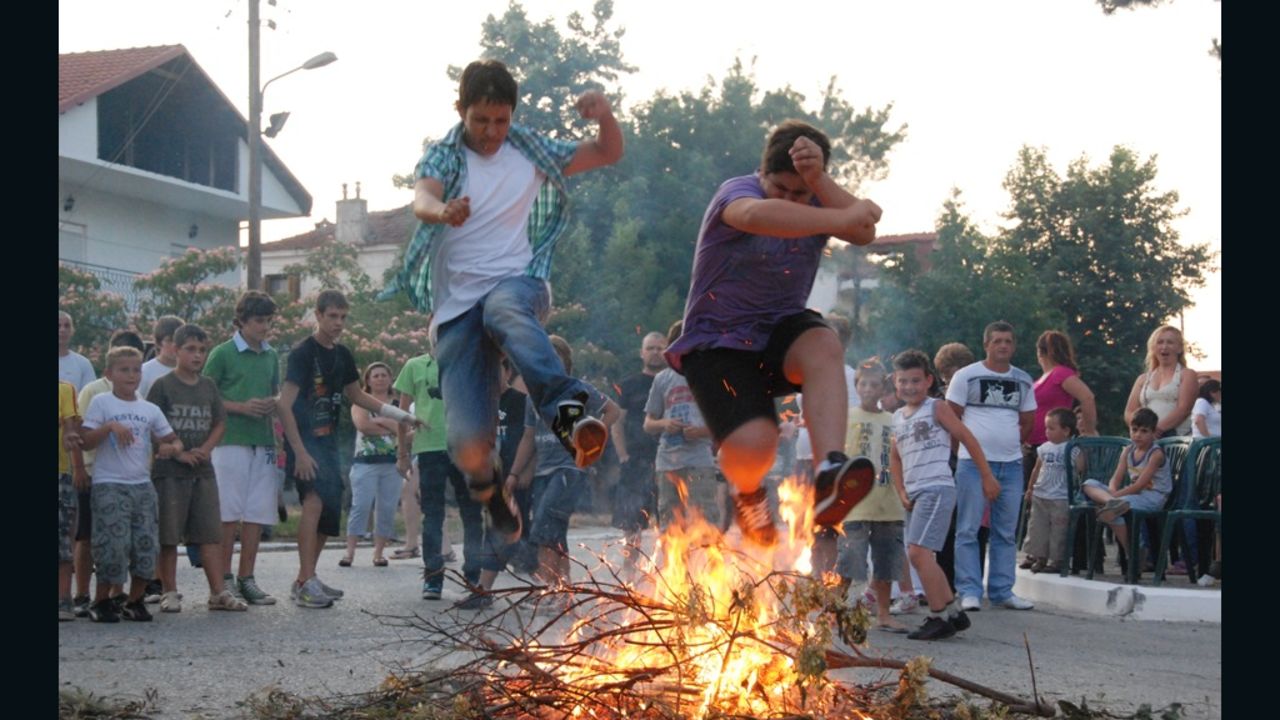 In Greece, the summer solstice is celebrated on St. John's Day. In parts of the north, locals celebrate with a custom called Klidonas. Part of the day's rituals involves building bonfires.