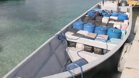 This speedboat was found carrying more than 3 tons of cocaine, authorities say.