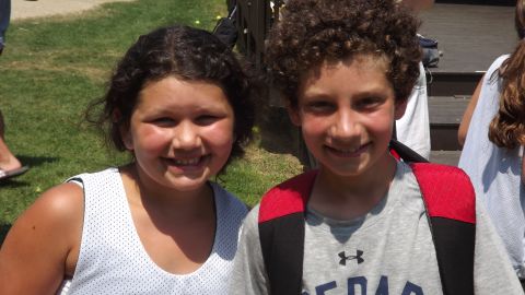 The author's children, Lexi and Jonah Sachs, at camp