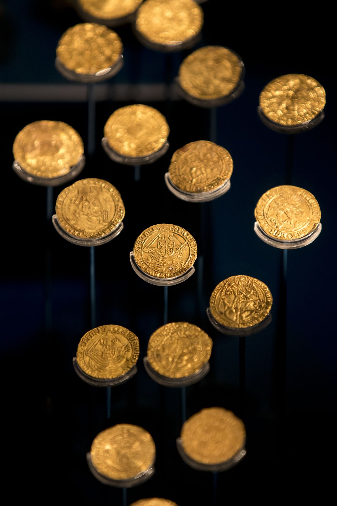 Gold coins recovered from the wreck of the Mary Rose are also on display in the new museum.