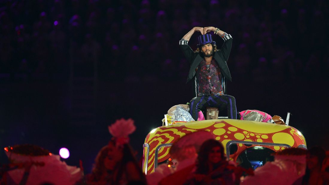 Brand performs during the closing ceremony of the 2012 London Olympic Games on August 12, 2012.
