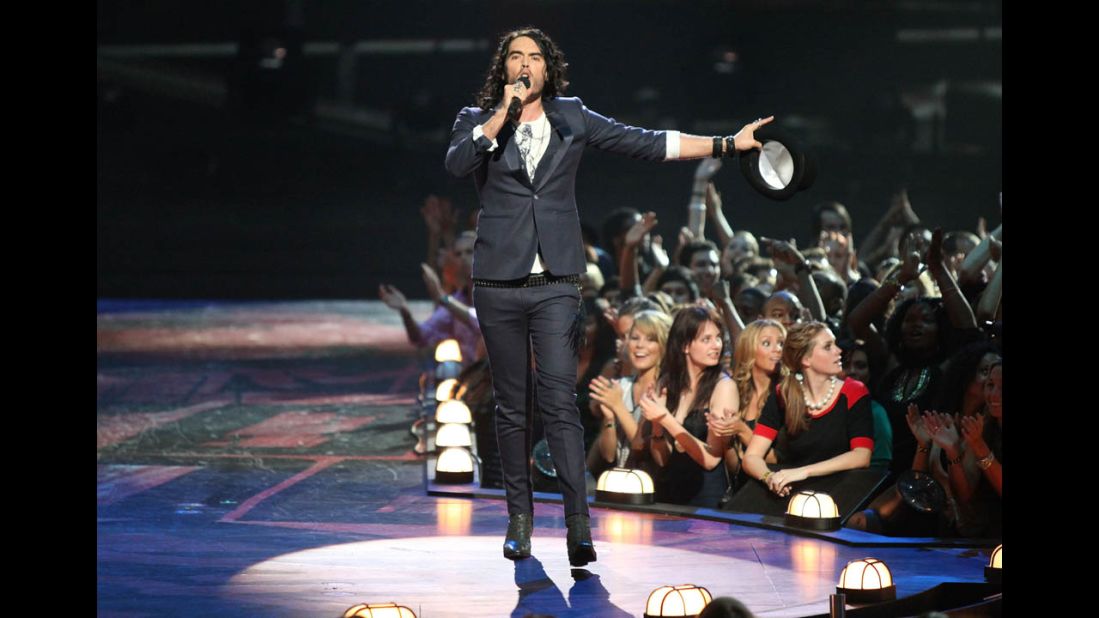 Brand hosts the MTV Video Music Awards at Radio City Music Hall on September 13, 2009, in New York.