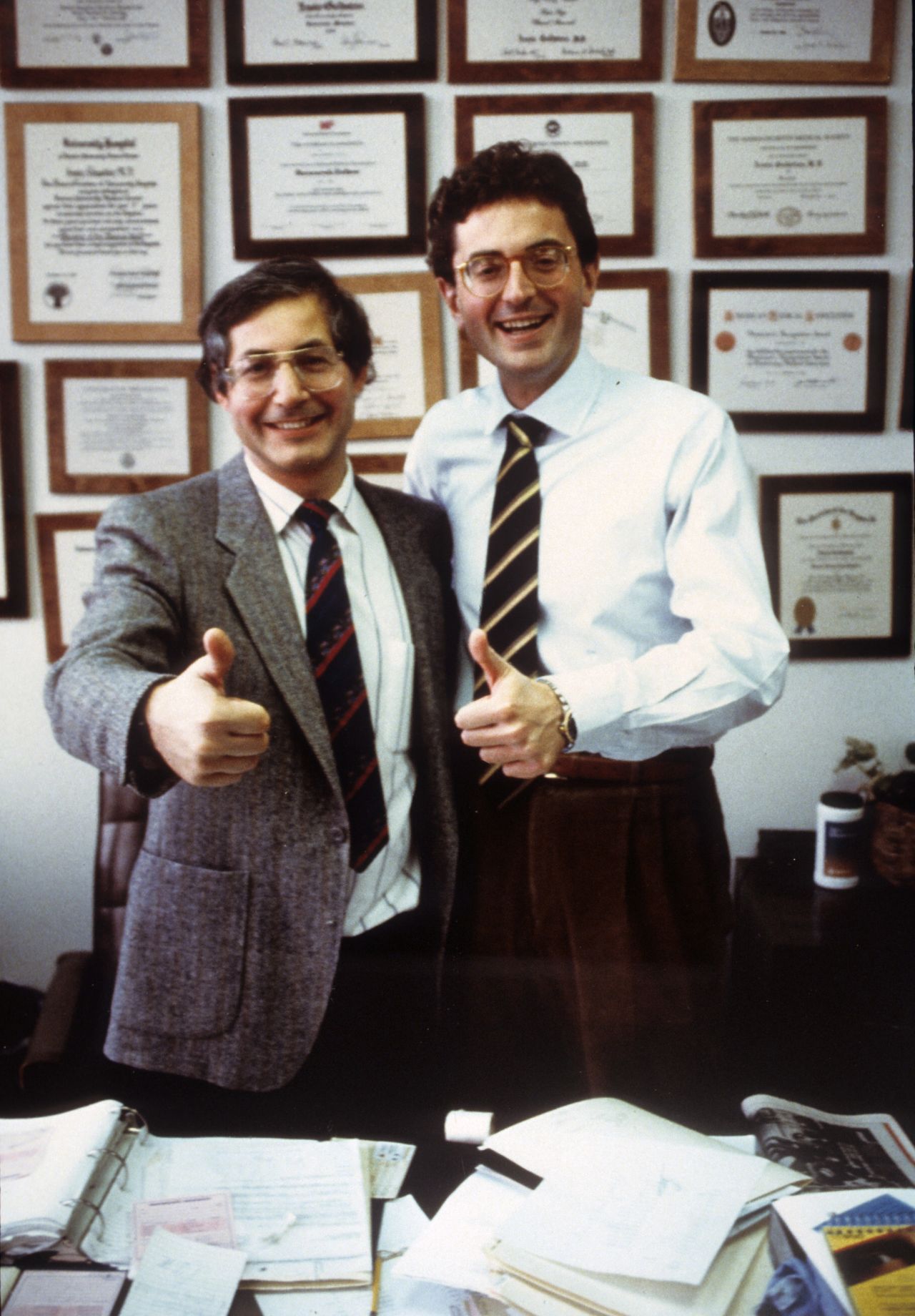 Goldstein, left, and Dr. Francesco Montorsi in the 1980s. Goldstein currently edits the <a href="http://onlinelibrary.wiley.com/journal/10.1111/(ISSN)1743-6109/issues" target="_blank" target="_blank">Journal of Sexual Medicine</a>, and Montorsi, an Italian urologist, edits the journal <a href="http://www.europeanurology.com/" target="_blank" target="_blank">European Urology</a>.