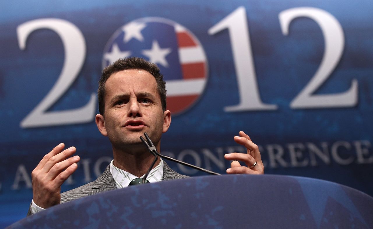 Best known for his role as Mike Seaver on "Growing Pains," Kirk Cameron is now a 41-year-old father of six and a reborn Christian. Since his faith deepened, he starred in the book-inspired movie series "Left Behind" about people surviving the apocalypse after God raptured Christians to heaven. He <a href="http://piersmorgan.blogs.cnn.com/2012/03/02/kirk-cameron-on-homosexuality-its-detrimental-and-ultimately-destructive" target="_blank">has spoken staunchly</a> about his belief in traditional marriage.