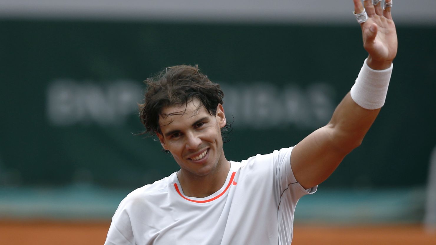 Rafael Nadal was all smiles on court after his win at the French Open on Friday, but he wasn't so happy later.  