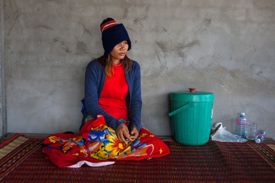 "They (police) pushed me down and I started bleeding. Later the doctors told me I had lost my baby." Oum Srey Saut, 20, was three months pregnant when she lost her baby during clashes with the police at Sabrina Factory on Monday, May 27, 2013.