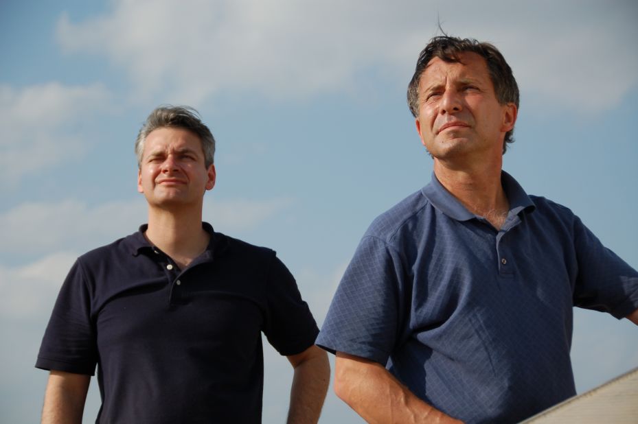 Carl Young and Tim Samaras watch the sky. Over a decade the pair tracked more than 125 tornadoes together.