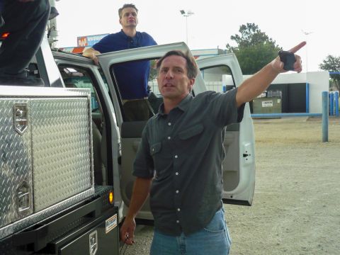 Tim Samaras points towards their next tornado intercept opportunity in 2011. CNN meteorologist Chad Myers, who also covered the May 31 storm in Oklahoma, said Samaras was known for his attention to safety.
