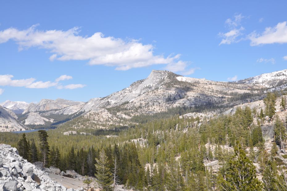 Visitors with limited time at the park should try to see Olmsted Point, shown here along the Tioga Road, looking east toward Tenaya Lake.
