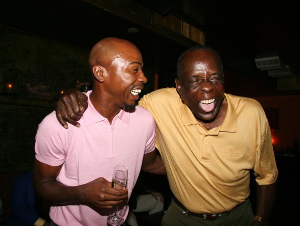 Jones, right, with ex-basketball player Greg Anthony at a 2006 charity event in New York. In later years, Jones was a radio host and a spokesman for the blood pressure drug Atacand, and he started the <a href="index.php?page=&url=http%3A%2F%2Fwww.deaconjones.com%2F" target="_blank" target="_blank">Deacon Jones Foundation</a> to mentor inner-city high school students.