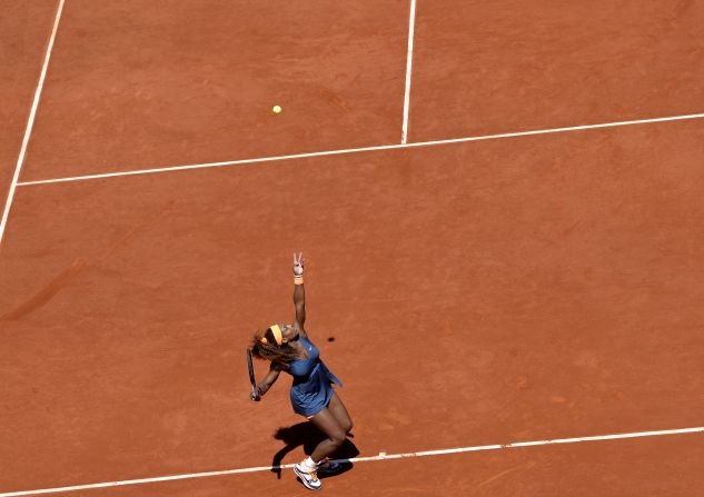 Williams serves to Kuznetsova on June 4. 