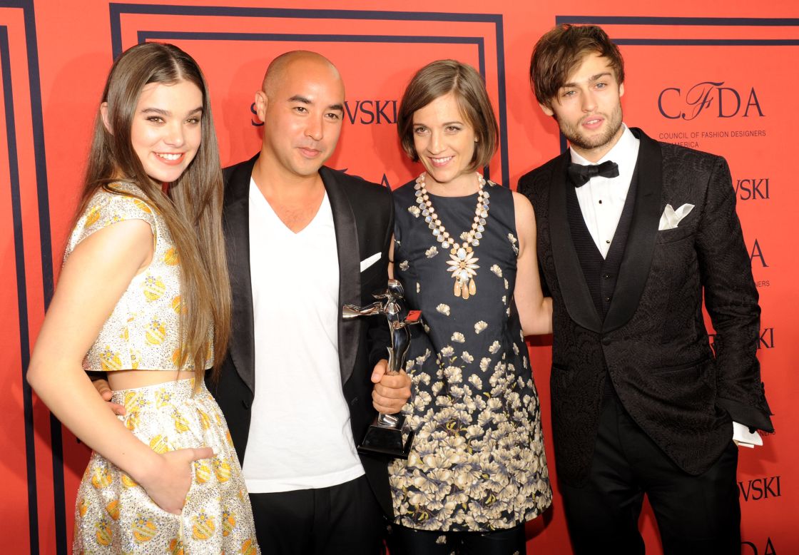 The Council of Fashion Designers of America gets together each year for "<a href="http://www.whowhatwear.com/shop-the-cfda-awards-nominees" target="_blank" target="_blank">the Oscars of fashion</a>," the CFDA Fashion Awards. From left to right, actress Hailee Steinfeld joins SUNO designers <a href="http://cfda.com/designer/suno" target="_blank" target="_blank">Max Osterweis and Erin Beatty </a>and actor Douglas Booth on the red carpet in New York on June 3. Osterweis and Beatty received the Swarovski Womenswear Designer of the Year, which recognizes emerging talent.