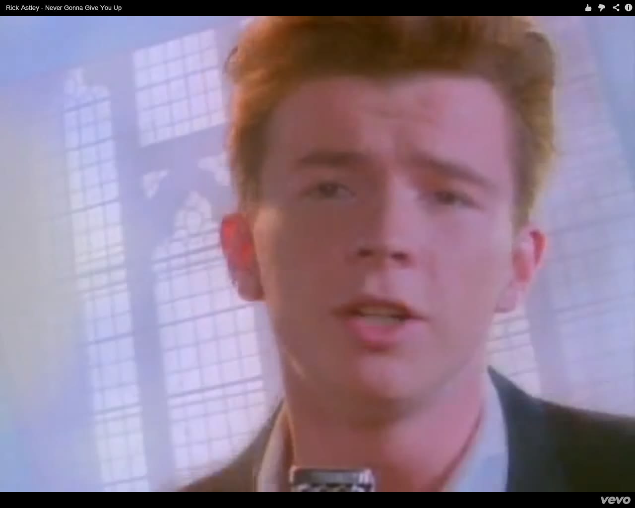 This mad lad put a Rick Roll link on Rick Astleys-Never gonna give you  up video : r/madlads