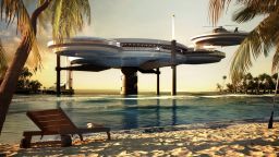 It might look like a spaceship, but this remarkable design is in fact a luxury underwater hotel.