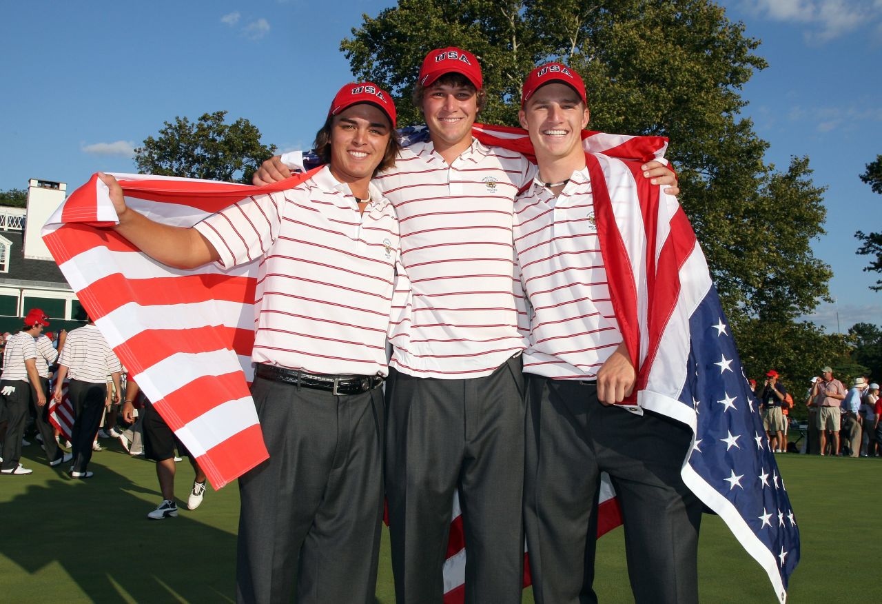 Leading PGA Tour professional Rickie Fowler (left) was among the victorious American Walker Cup team which beat Great Britain and Northern Ireland in the last major event to be staged at Merion in 2009. 