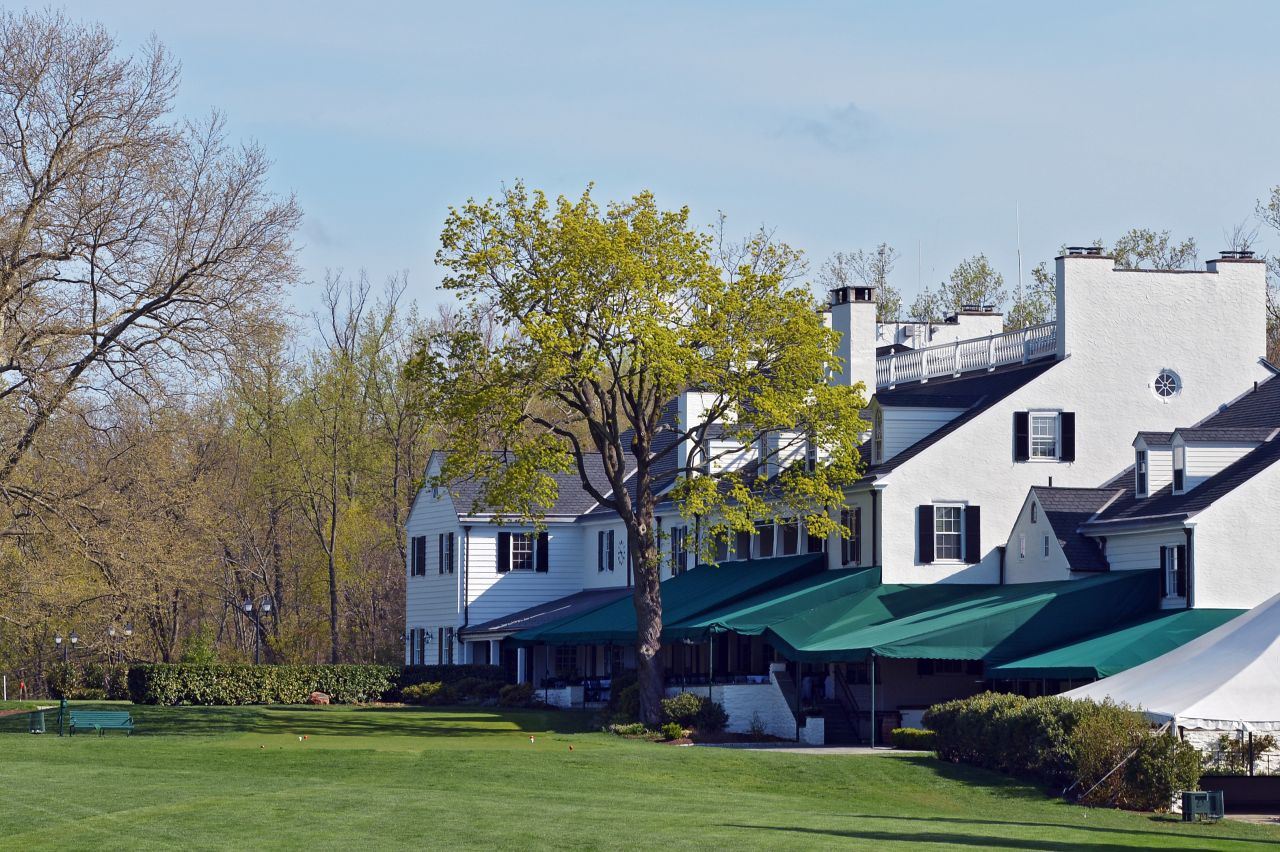 Players will tee off at the U.S. Open right in front of the dining patio in the clubhouse.