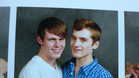 Dylan Meehan, left, and Bradley Taylor were named "Cutest Couple" in their high school yearbook.