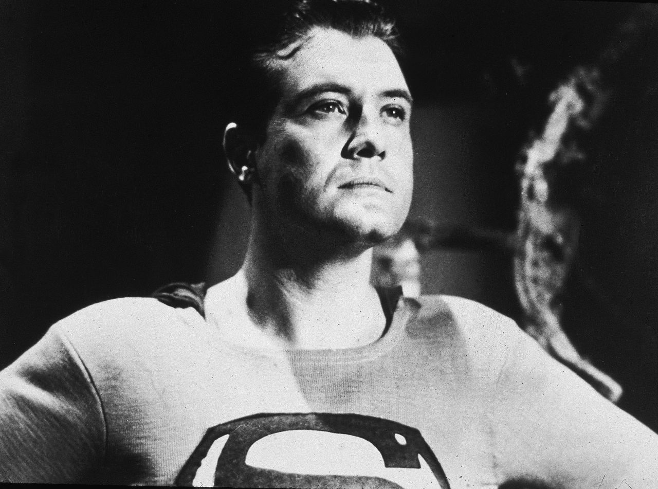 George Reeves takes the lead in the 1951 film "Superman and the Mole Men."
