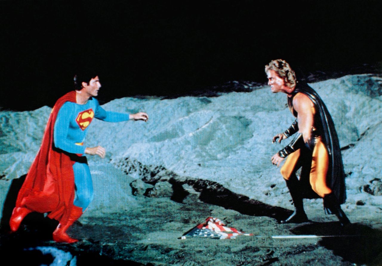Reeve reprises his role in 1987 for the fourth and final installment of the original Superman film series, "Superman IV: The Quest for Peace." Mark Pillow, right, plays the part of Nuclear Man.