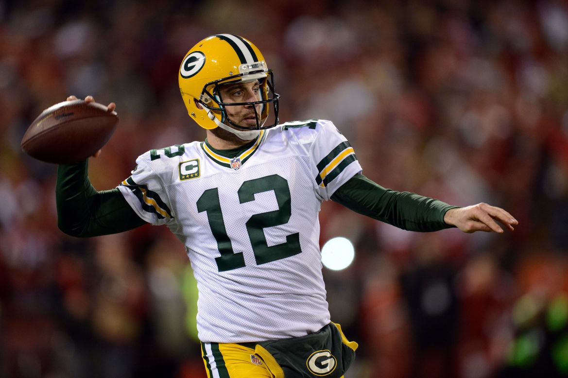 Aaron Rodgers of the Green Bay Packers is the highest annual earner in the NFL. His five-year deal is worth $110 million.