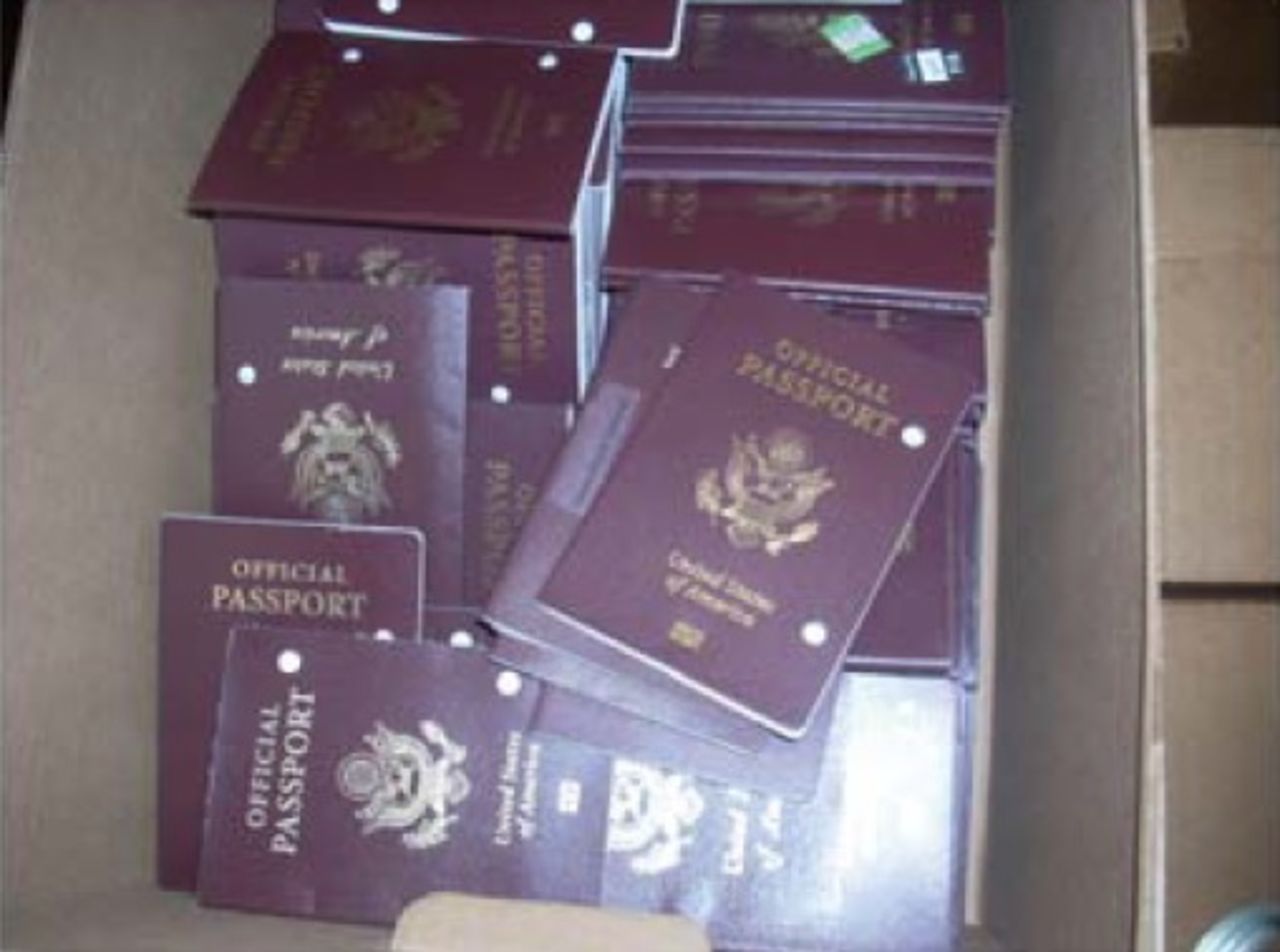 Most puzzling of all, the warehouse contains a box of expired passports of EPA employees. 