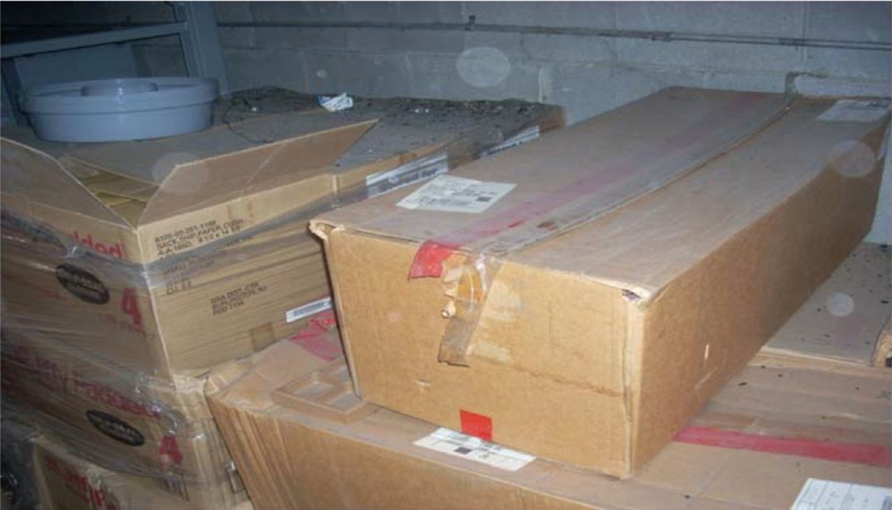Pallets were also found in potentially hazardous conditions.