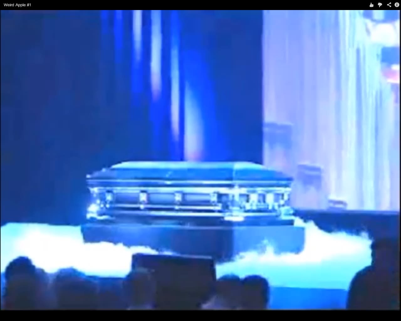 At the 2002 WWDC, Jobs presided over a theatrical mock funeral for Apple's OS 9 operating system, complete with casket, fog and organ music. "It's been a good friend," he said.