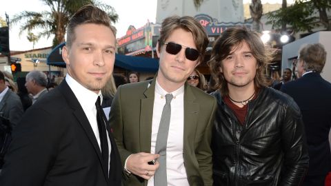 Isaac, Taylor and Zac Hanson in California, in May.