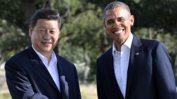 President Barack Obama shakes hands with Chinese President Xi Jinping before their bilateral meeting at the Annenberg Retreat at Sunnylands in Rancho Mirage, California, on June 7.