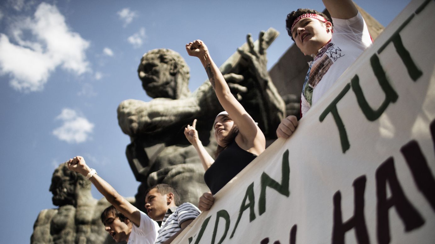 Demonstrators shout slogans as they gather at Kizilay Square in Ankara, Turkey, on June 8.