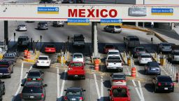 TIJUANA, MEXICO - JUNE 27:  Traffic in the US enters Mexico at the San Ysidro border crossing, the world's busiest, on June 27, 2008 in Tijuana, Mexico. With the cost of gasoline in California around $4.60 per gallon, many drivers are buying their fuel in Mexico for about $3.20. There is a price to pay for cheaper gas though. Mexican gas is formulated with more sulfur than California gas and that can damage the emission control equipment on US cars, causing them to fail emissions tests and leading to expensive repairs. In addition, unless a driver has other business in Mexico, part of their fuel savings will be burned up idling in a line that can easily last for hours to get back into the US.   (Photo by David McNew/Getty Images)