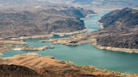 An aerial view of the Lake Mead National Recreation Area, Arizona.